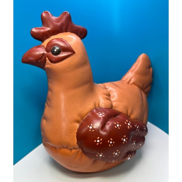 Kimple Mold Hand Painted Chicken Vintage 1987 Signed 8" x 8" Decor Ceramic Gift - Picture 3 of 9